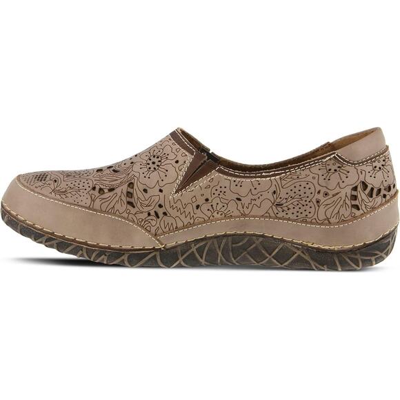 L’Artiste by Spring Step Womens Libora Leather Flat Slip on Shoe -- Grey NEW - Picture 2 of 6